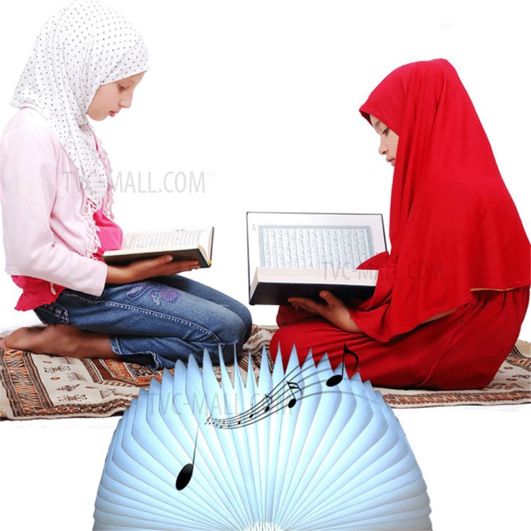 SQ203 Colorful LED Book Light Muslim Learning Quran Bluetooth Speaker with Remote Control-2