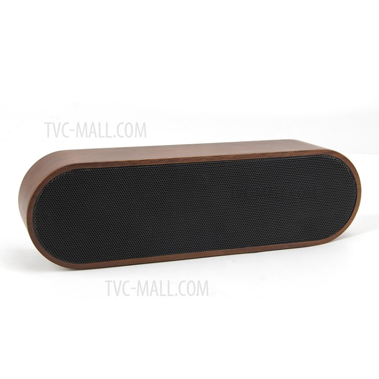 Wooden Bluetooth Speaker Wireless Stereo Bluetooth Speaker - Walnut with Iron Mesh-1