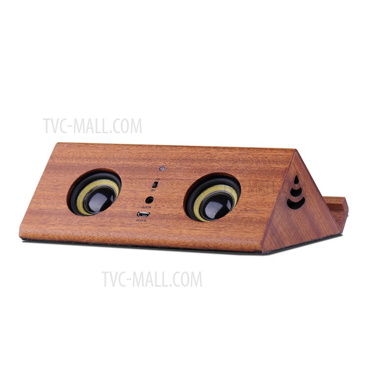 Wooden Speaker TF Card Player - Coffee-2