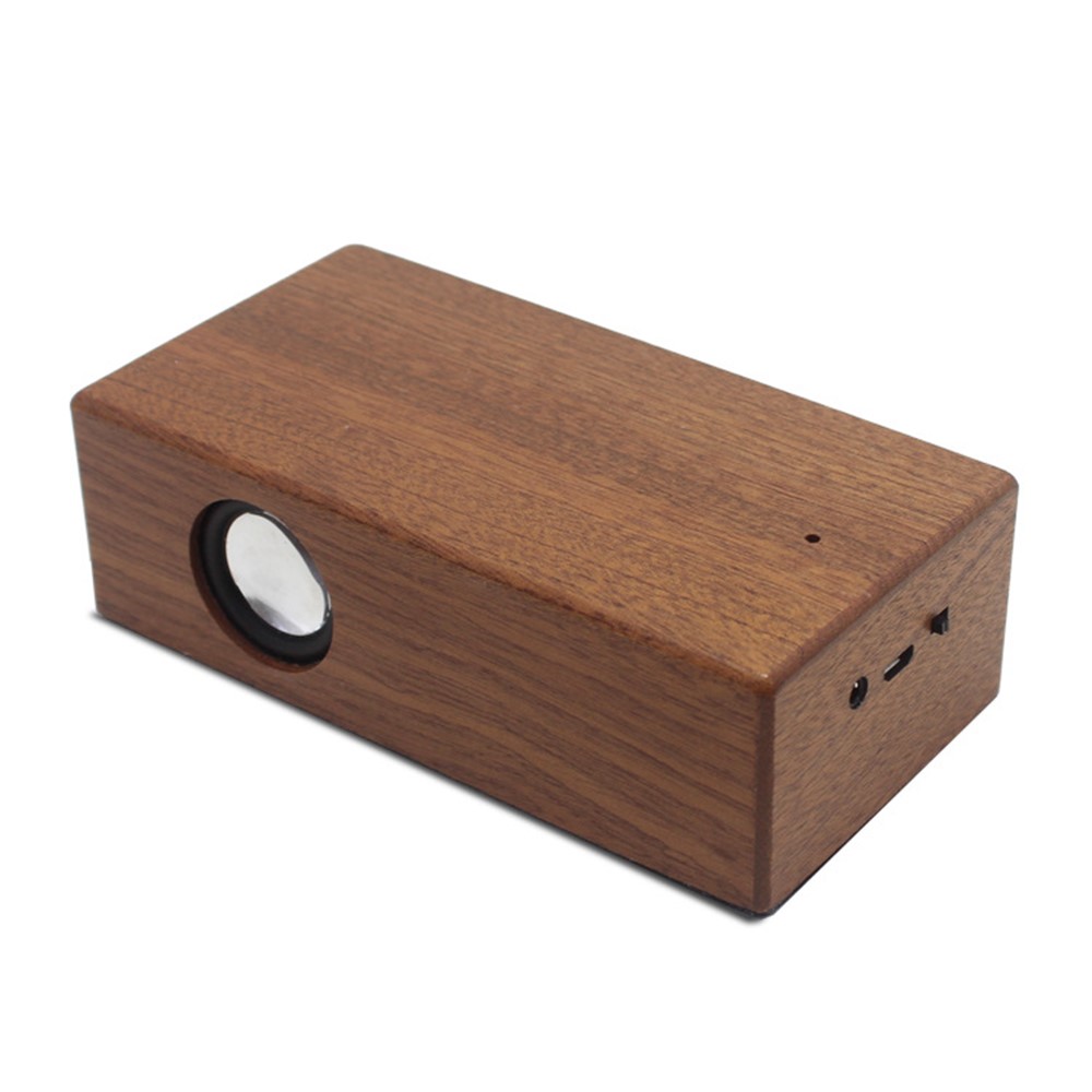 Altoparlante Portatile Retrò Altoparlante In Legno Creativo Con Jack Da 3,5 Mm-2