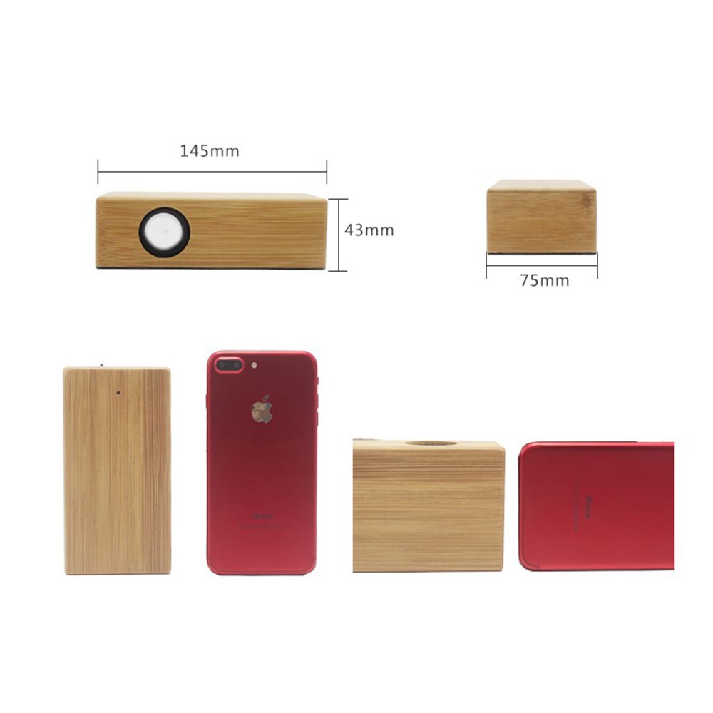 Altoparlante Portatile Retrò Altoparlante In Legno Creativo Con Jack Da 3,5 Mm-3