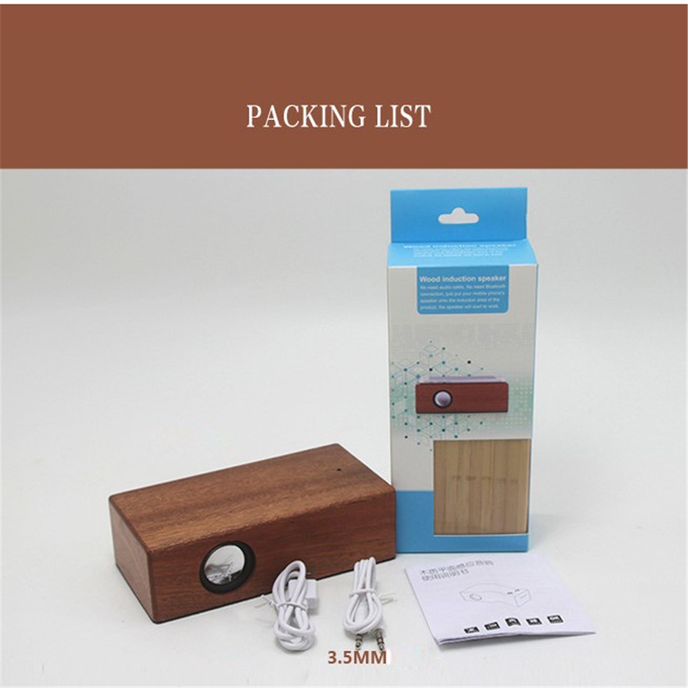 Altoparlante Portatile Retrò Altoparlante In Legno Creativo Con Jack Da 3,5 Mm-4