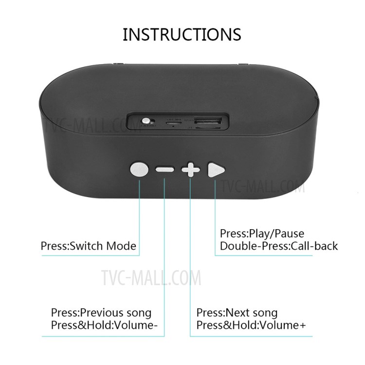 F3 FM Radio Wireless Bluetooth 5.0 Speaker Support TF Card Play Subwoofer-2