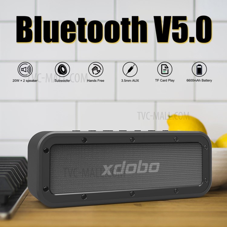 XDOBO Wake 1983 40W Portable Bluetooth Speaker Subwoofer Super Bass IPX7 Waterproof Outdoor Wireless Speaker-7