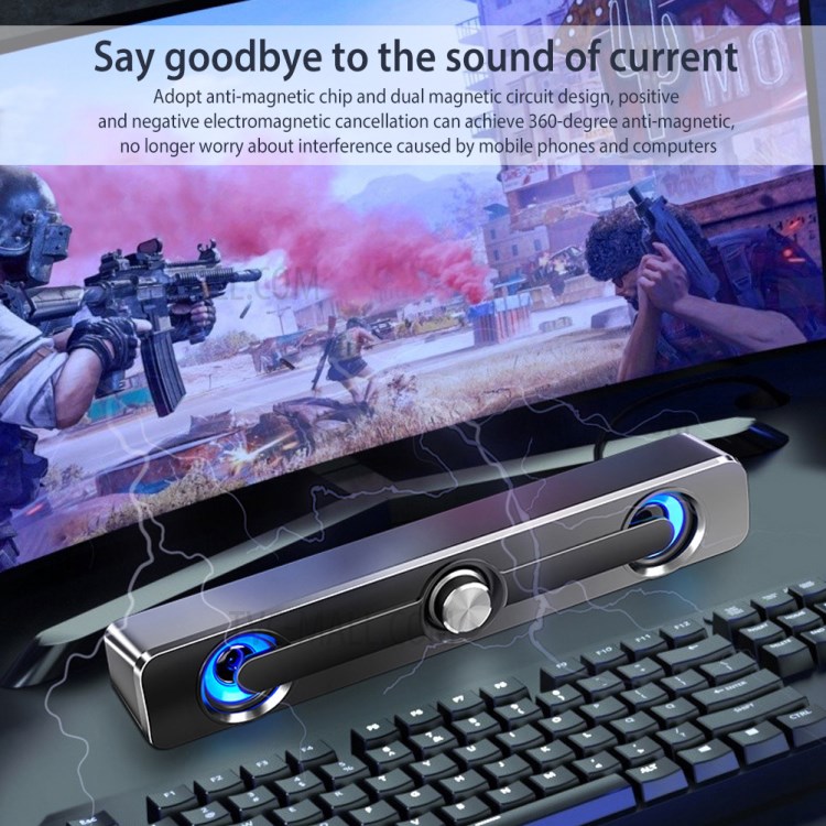 Caixa De Som Mini-dupla Graves Dos Altifalantes Computador 9D Estéreo Portátil USB-3