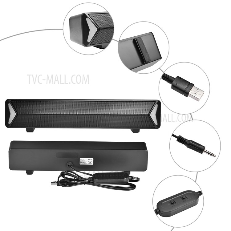 Desktop Speaker Portable Dual Bass HiFi Stereo USB Computer Speaker Mini Sound Box-14