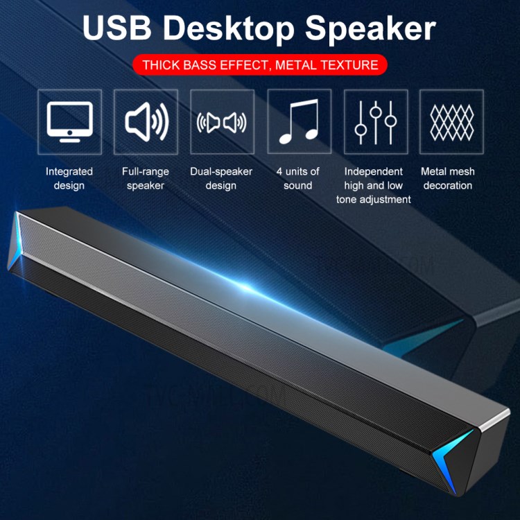 Desktop Speaker Portable Dual Bass HiFi Stereo USB Computer Speaker Mini Sound Box-5