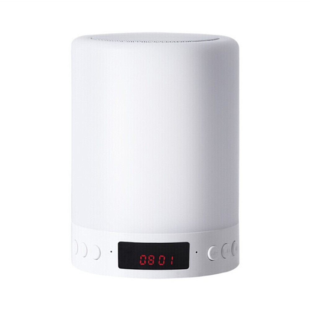 S66 Touch Control Wireless Cylinder Colorful Night Light Bluetooth Speaker Alarm Clock Desk Decoration-7