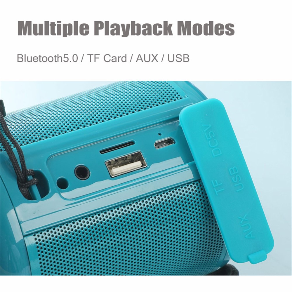 T&G TG519 TWS Bluetooth Speaker FM Radio Loudspeaker Support TF Card 3.5mm AUX U Disk - Black-8