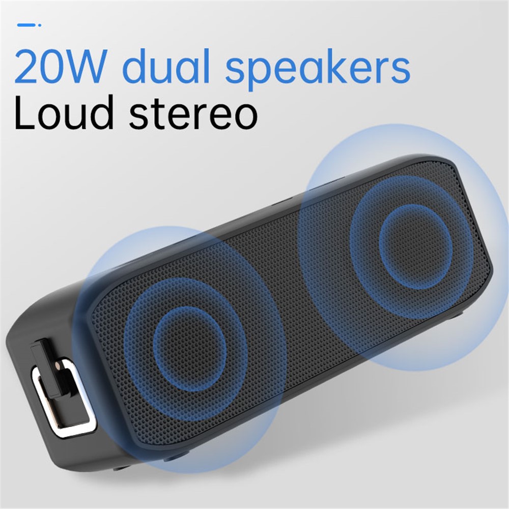 LEMONDA SMART S5 20W TWS Stereo Bluetooth Speaker Bass IPX7 Waterproof Subwoofer Audio Music Player-2
