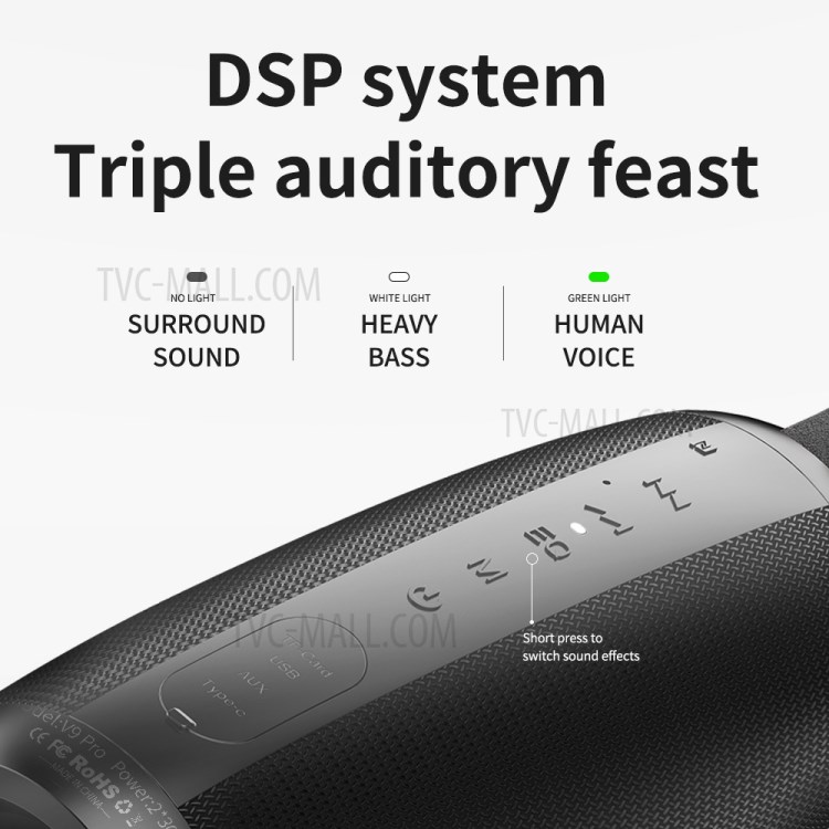 LEMONDA SMART V9Pro 60W Deep Bass NFC DSP Bluetooth Speaker Stereo TWS Wireless Subwoofer Support Power Bank-5