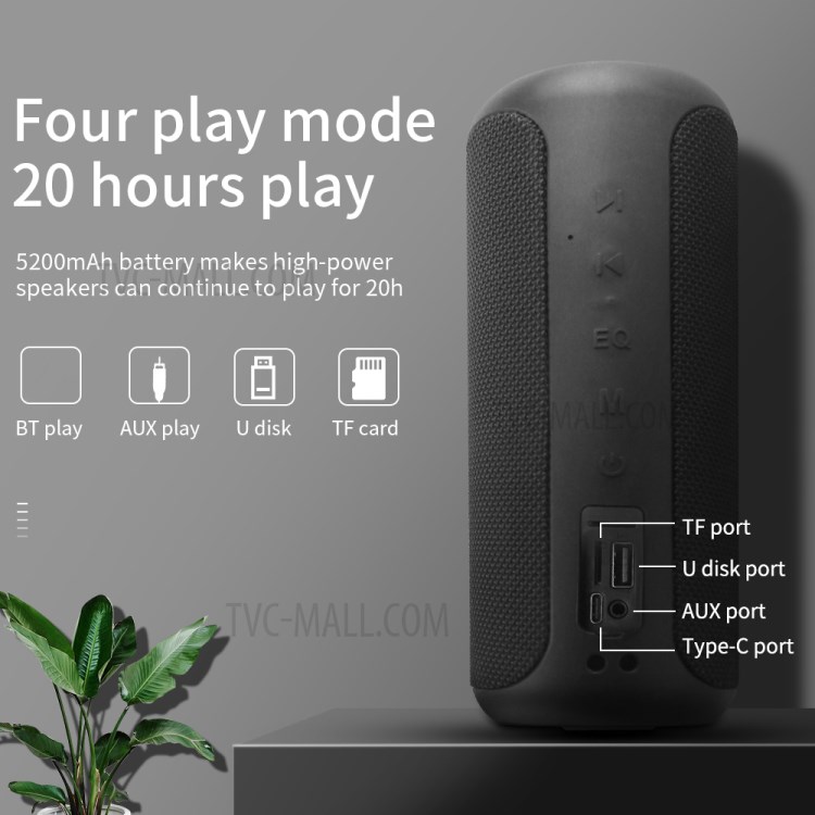LEMONDA SMART V6 Touch Control 40W Deep Bass DSP Bluetooth Speaker Power Bank Waterproof Subwoofer-6