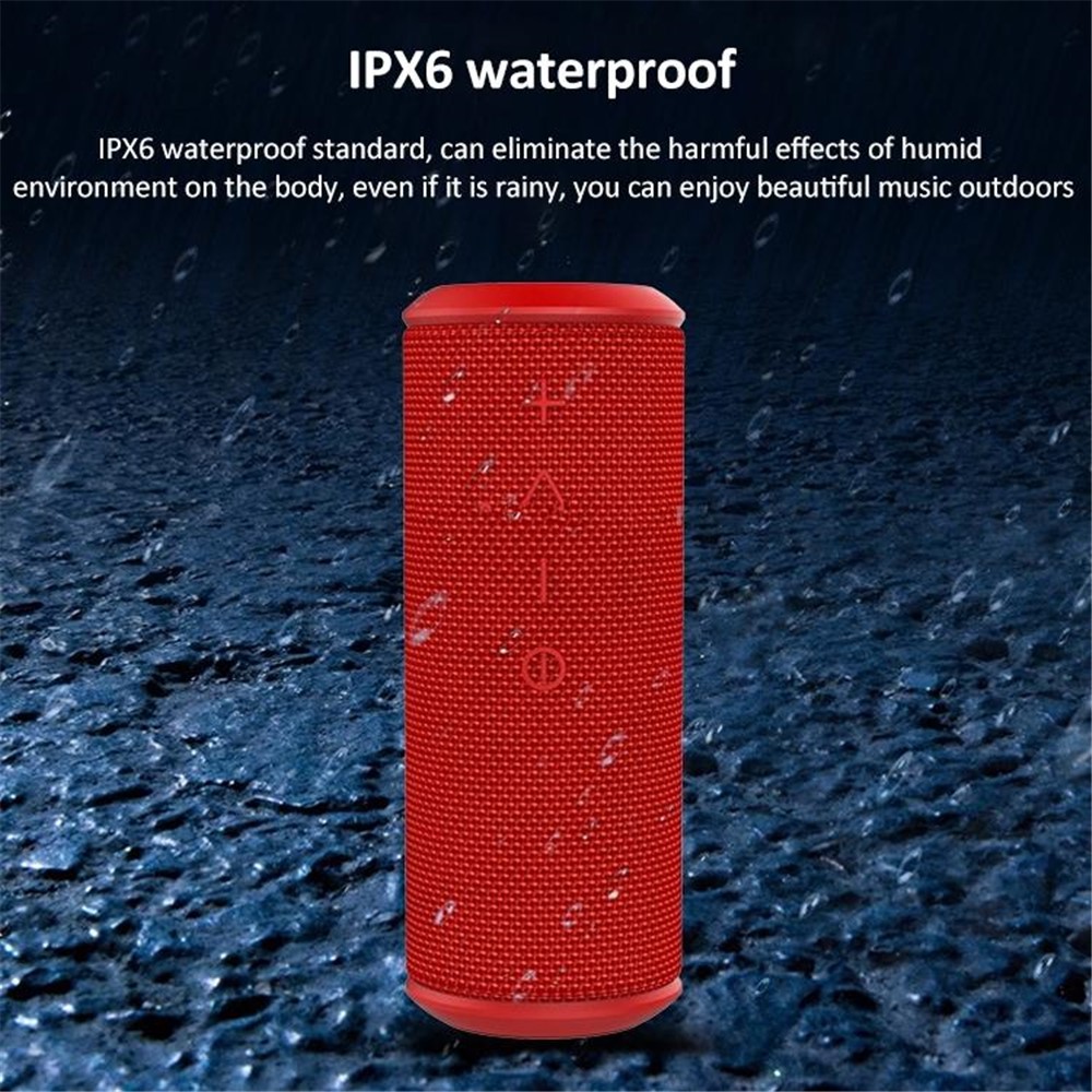 W-KING x6s 20W Portable Outdoor Waterproof Stereo DSP Cylinder Shape Bluetooth Speaker Phone Laptop Subwoofer (CE Certificated) - Black-8