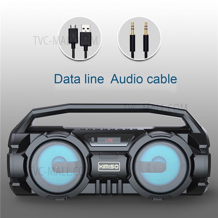160W High-Definition Speaker Wireless Bluetooth 5.0 Audio Karaoke Speaker Portable Sound Amplifier with Dual Microphone Support TF Card - Black-4