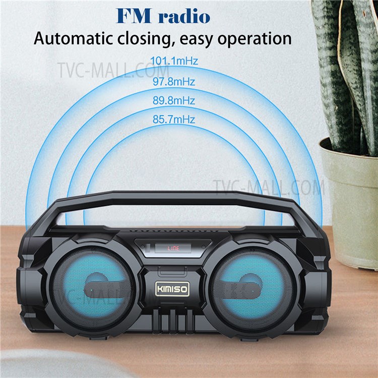 160W High-Definition Speaker Wireless Bluetooth 5.0 Audio Karaoke Speaker Portable Sound Amplifier with Dual Microphone Support TF Card - Black-7
