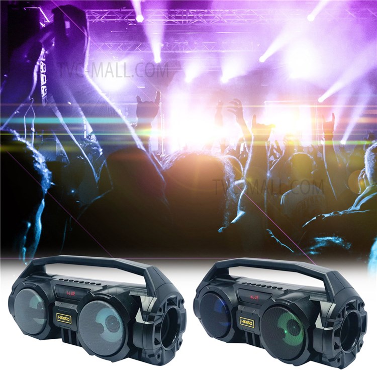 160W Altavoces De Alta Definición Bluetooth Wireless Bluetooth 5.0 Altavoz De Karaoke De Audio Amplificador De Sonido Portátil Con Soporte De Micrófono Doble Tarjeta TF - Negro