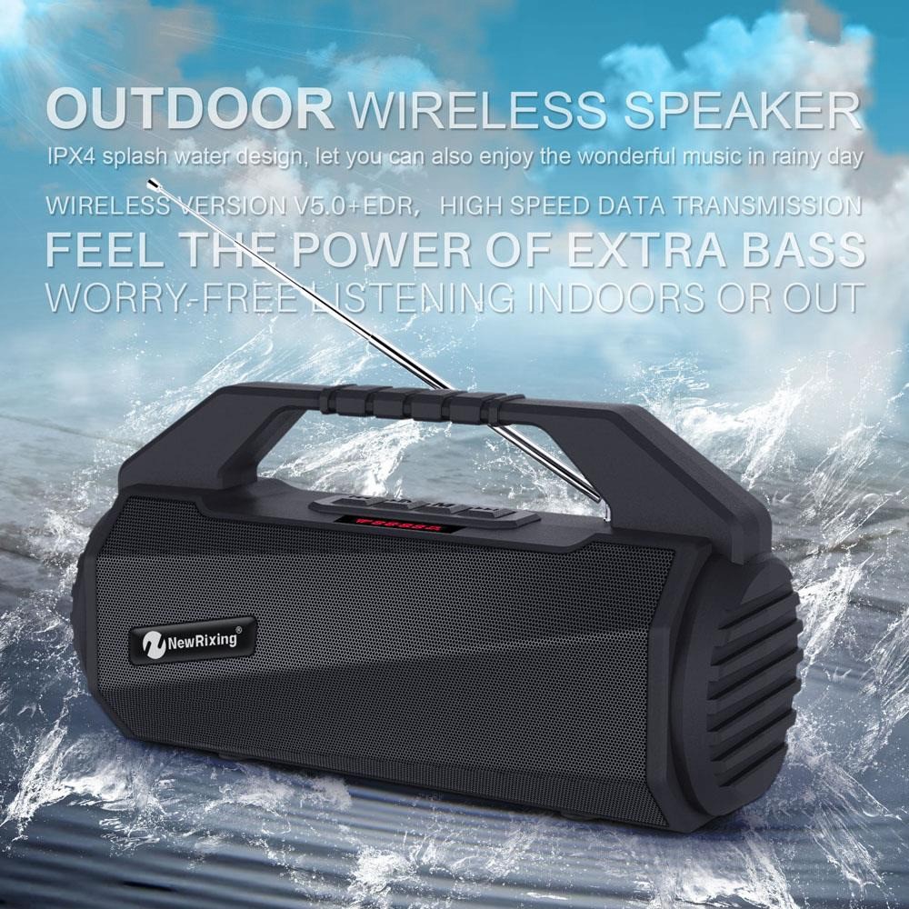 NEWRIXING NR4025 Wireless Bluetooth Speaker Portable TWS Speaker 10W Stereo Sound Amp Support TF Card/FM - Black-2