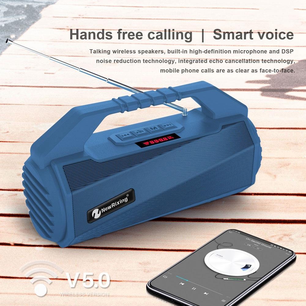 NEWRIXING NR4025 Wireless Bluetooth Speaker Portable TWS Speaker 10W Stereo Sound Amp Support TF Card/FM - Black-3