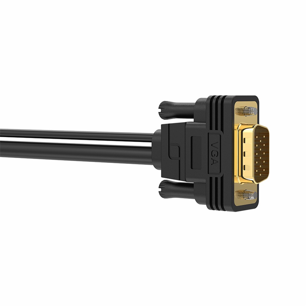 LENTION 2M VGA to HDMI Converter Cable with 3.5MM Audio Female for Connecting Laptop-9