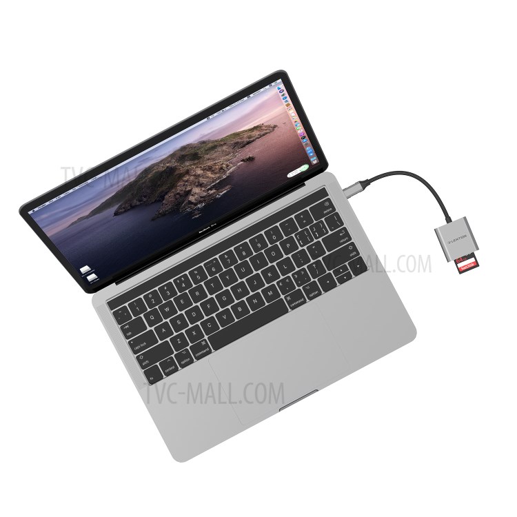LENTION C8 USB-C to SD/Micro SD Card Reader Adapter - Grey-3