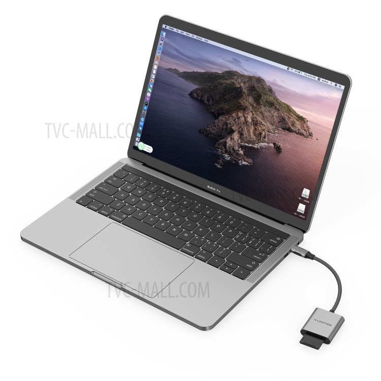 LENTION C8 USB-C to SD/Micro SD Card Reader Adapter - Grey-5