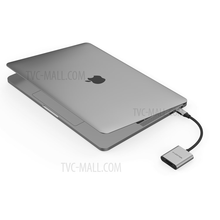 LENTION C8 USB-C to SD/Micro SD Card Reader Adapter - Grey-7