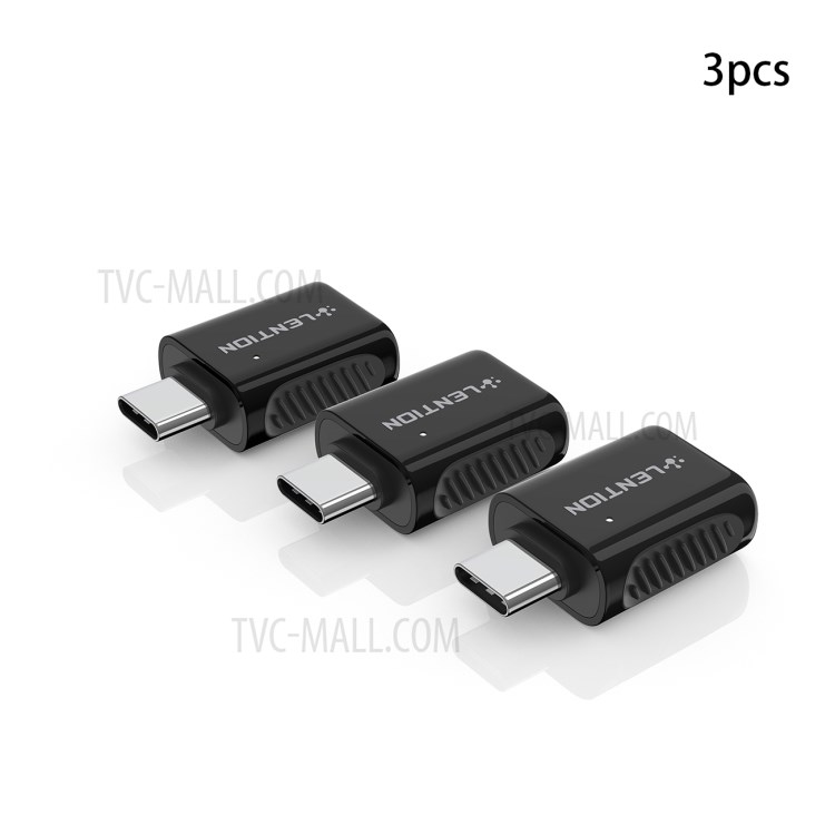 3PCS/Pack LENTION C3s USB-C to USB 3.0 Adapter Type-C Male to USB Female OTG Converter-1