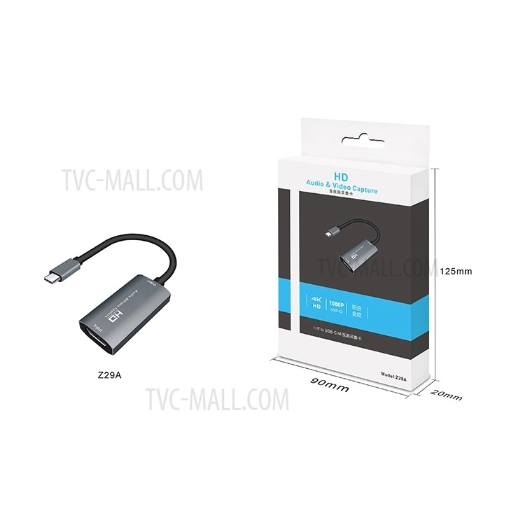 Z29A Type-C to HDMI 1080P HD Audio and Video Capture Device-5