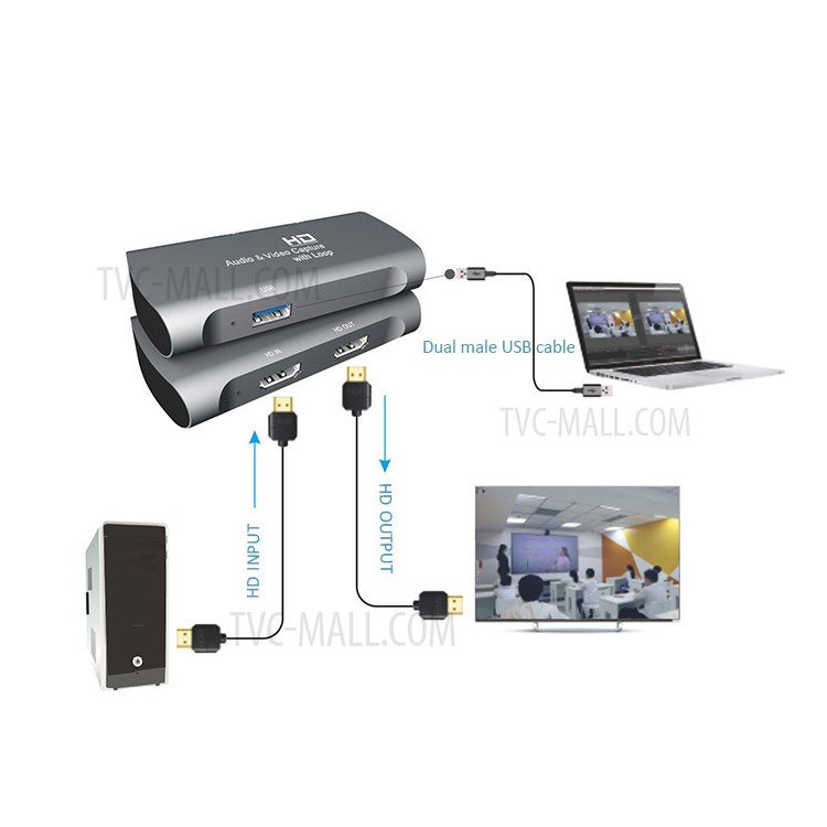 Z27A HDMI Aluminum Alloy Live Broadcast Portable HD Video Capture Card without Audio-2