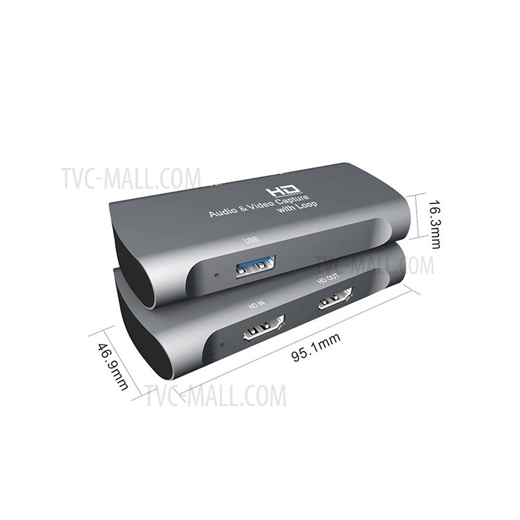 Z27A HDMI Aluminum Alloy Live Broadcast Portable HD Video Capture Card without Audio-4