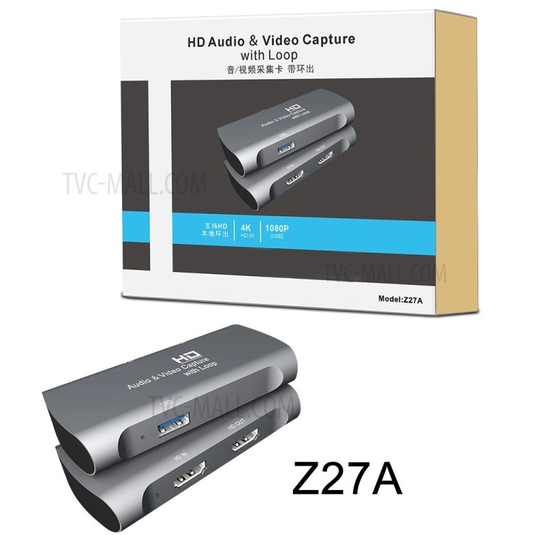 Z27A HDMI Aluminum Alloy Live Broadcast Portable HD Video Capture Card without Audio-5