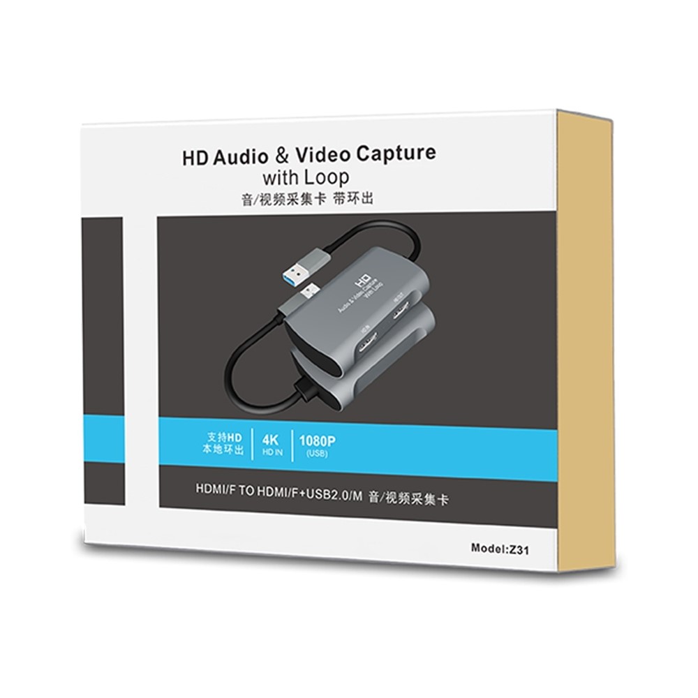 Z31 HDMI/F to HDMI/F+USB2.0/M Audio & Video Capture with Loop-11
