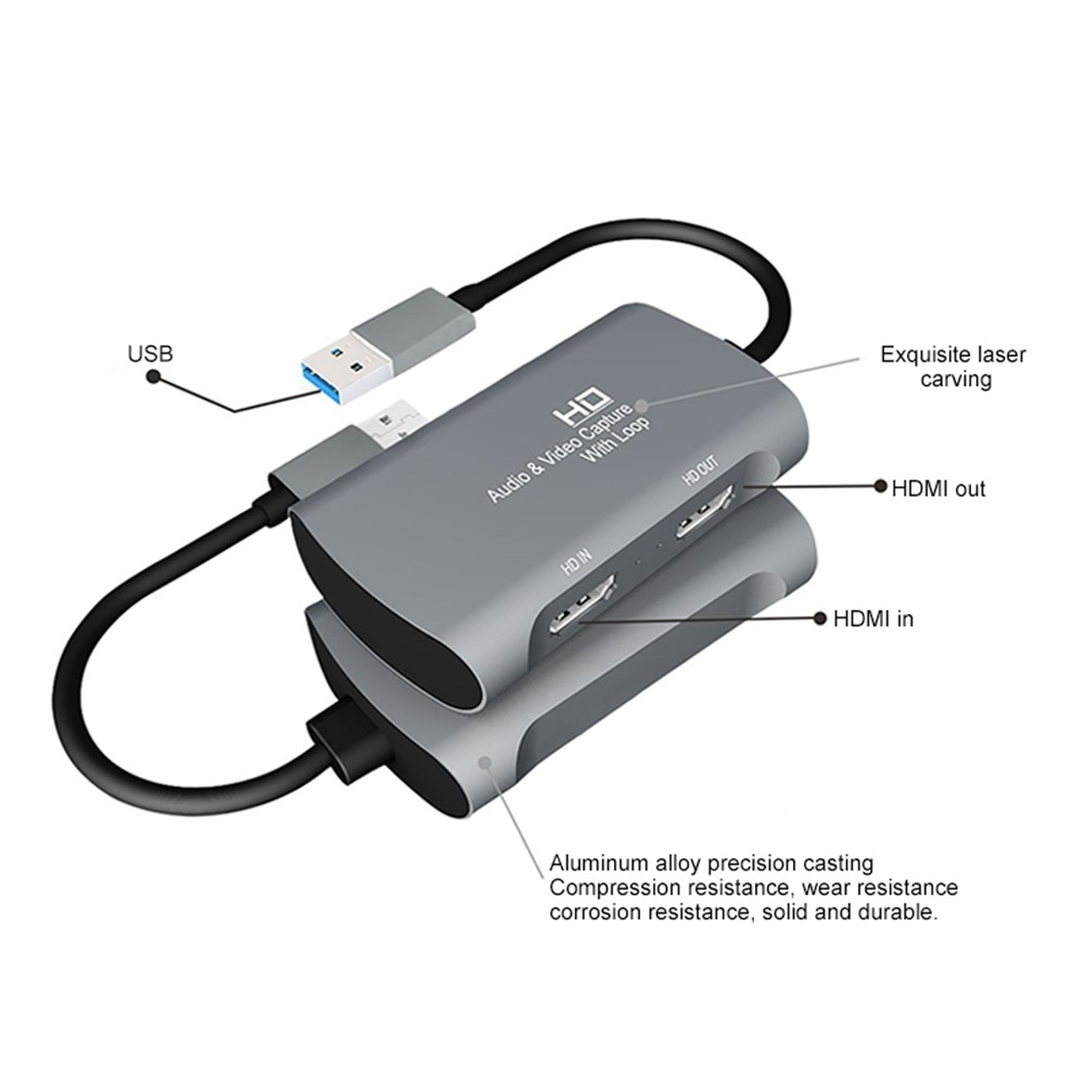 Z31 HDMI/F to HDMI/F+USB2.0/M Audio & Video Capture with Loop-3