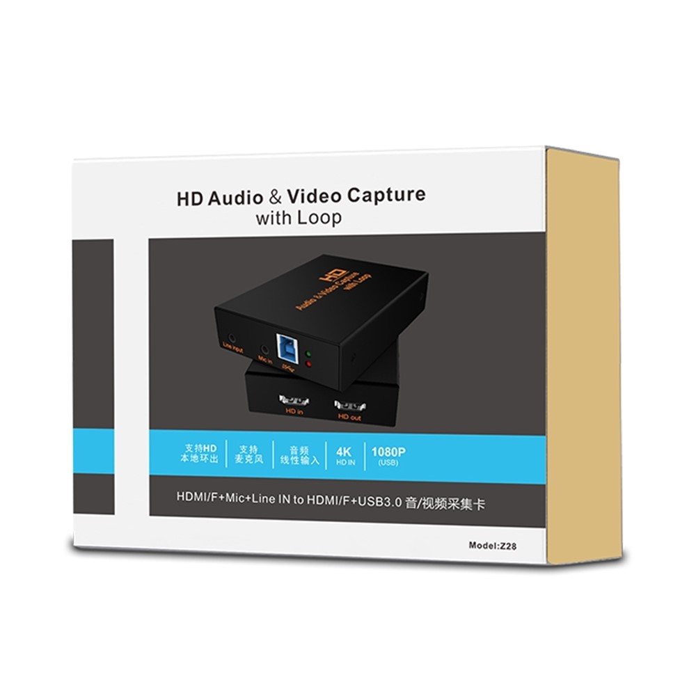 Z28 HDMI/F+MIC+Line IN TO HDMI/F + USB3.0 Professional Audio & Video Capture Device-10