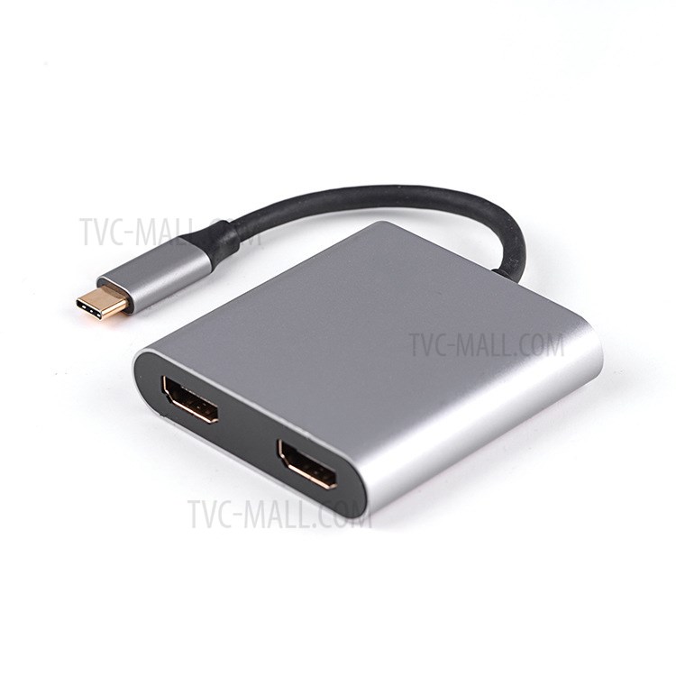 YK207 Aluminium Type-C Hub Adapter with Dual HDMI Video Output Converter-5