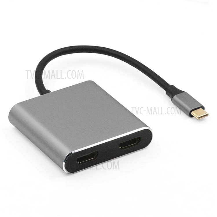 YK207 Aluminium Type-C Hub Adapter with Dual HDMI Video Output Converter-6