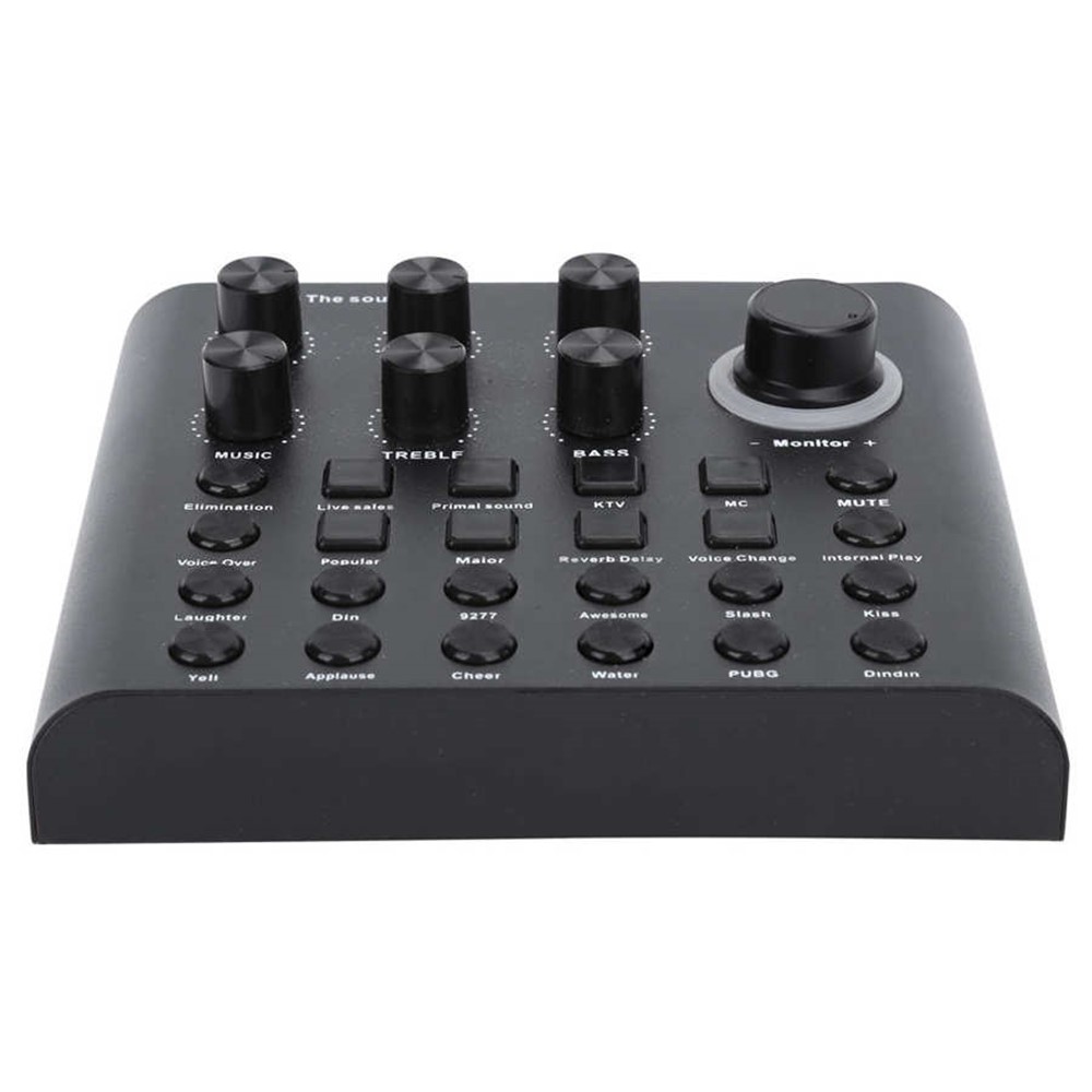 V8P Portable Mini Sound Card Stereo Audio Mixer for Computer Game Live Broadcast-4