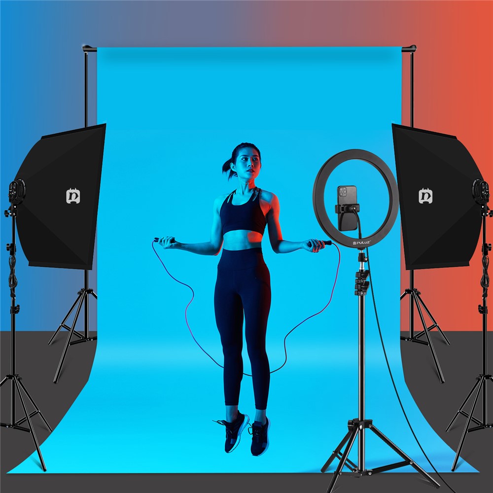 PULUZ PU5071 Photo Studio Softbox 50x70cm Diffuser E27 LED Light Bulb Light Stand Tripod Camera Accessories - EU Plug-6