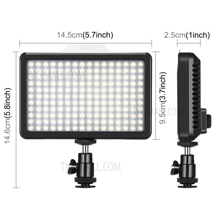 PULUZ PU4117 176 LED 12W 3300-5600K Dimmable Studio Luce Per Video E Riprese Fotografiche-10