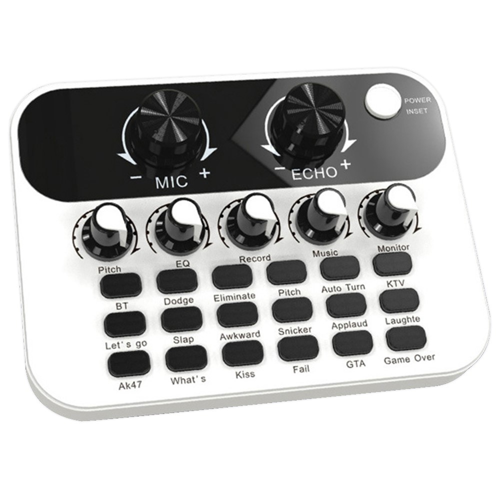 V12 Microphone Live Sound Card Mixer Sound Effect Processor Mic Accessories PC Smart Phone Live-Stream Audio Device-2