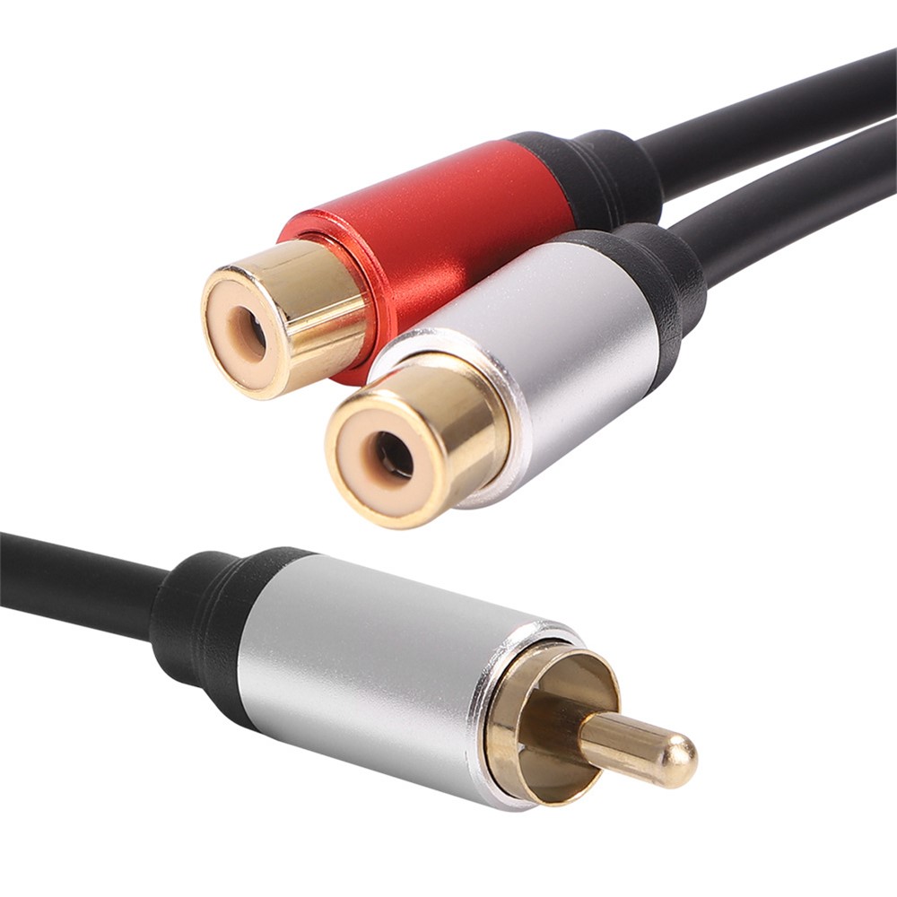 1RCA Male to 2RCA Female Audio Cable Adapter for DVD TV Laptop Portable RCA Audio Y Splitter Cable-5