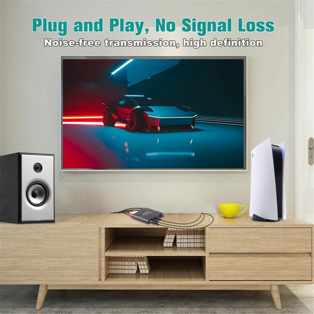 AY113 Optical Coaxial Adapter Digital to Analog DAC Audio Converter with Volume Control Knob-2
