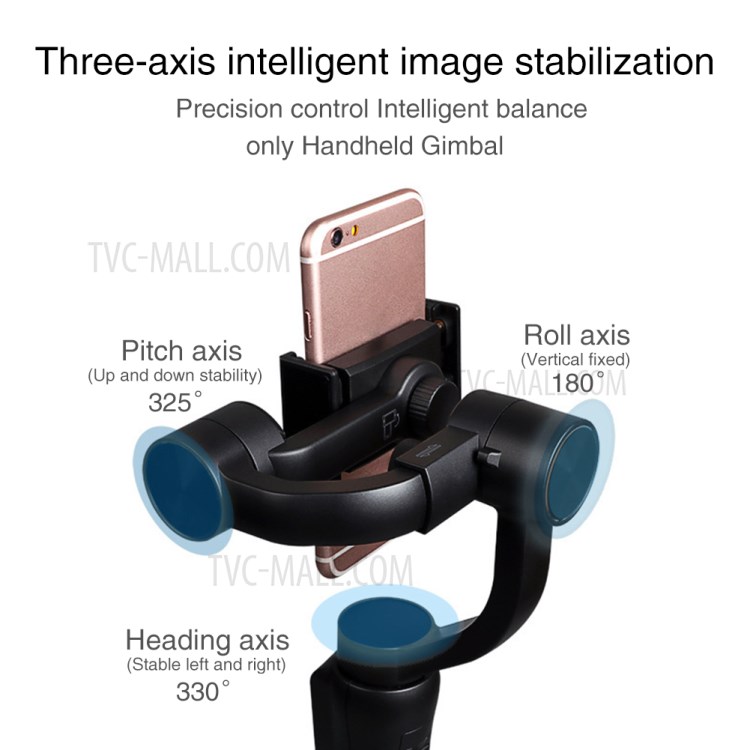 S5B Three Axis Intelligent Bluetooth Face Tracking Handheld Pan&Tilt Stabilizer-4