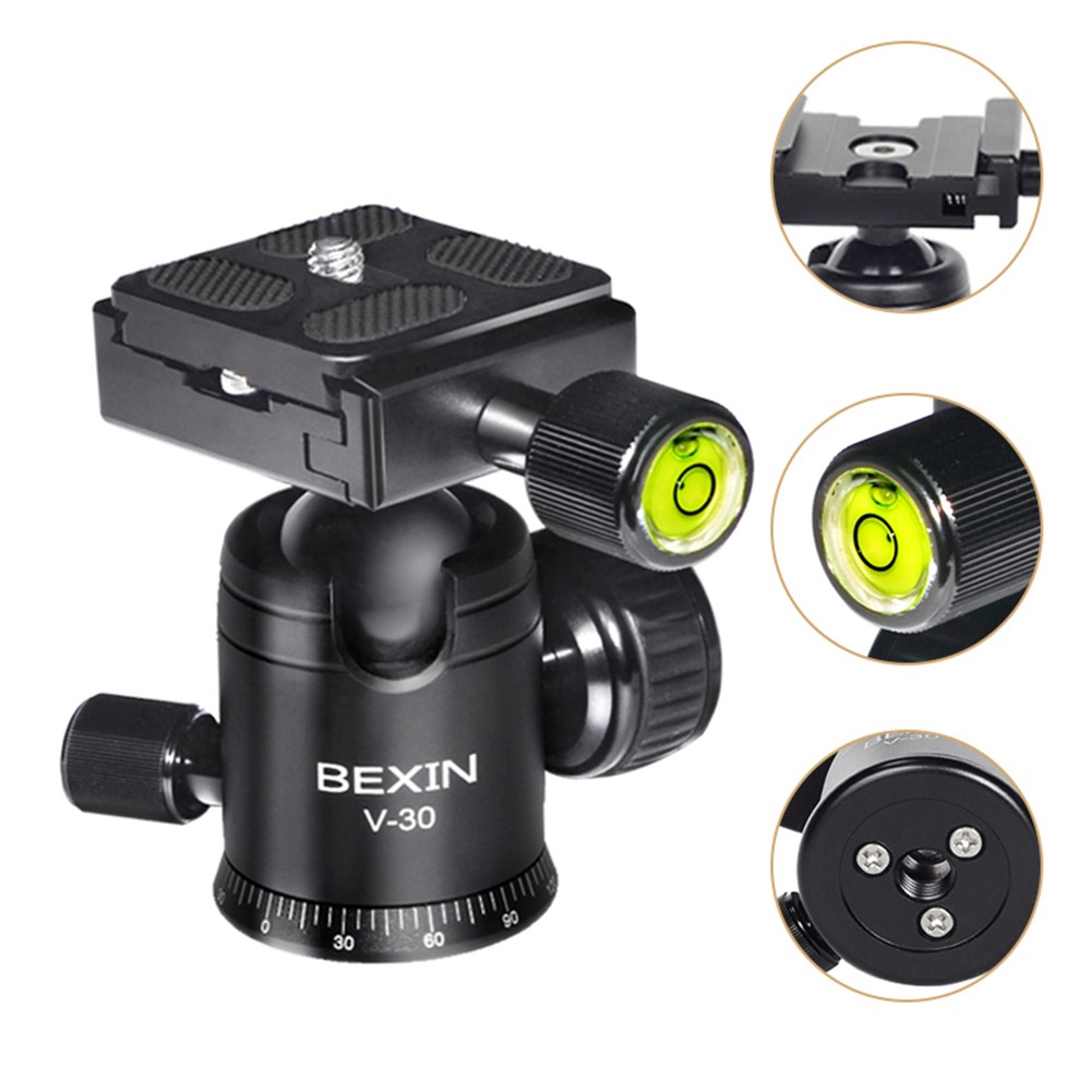 BEXIN V-30 Portable 360 Degree Rotating Ball Head Panoramic Shooting Camera Tripod Adapter-4