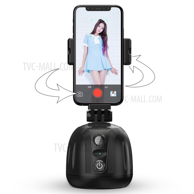 TD5 Auto Face Object Tracking Camera Smart Shooting Phone Mount 360 Degree Rotation Selfie Stick Tripod Holder - Black-2