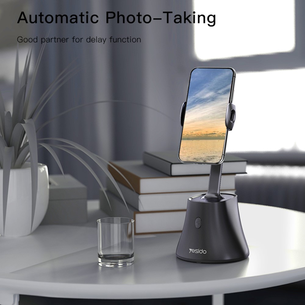 YESIDO SF10 360 Degrees Rotation Smart AI Follow Gimbal Face Tracking Phone Holder Stand for Live Broadcast Video Recording-2