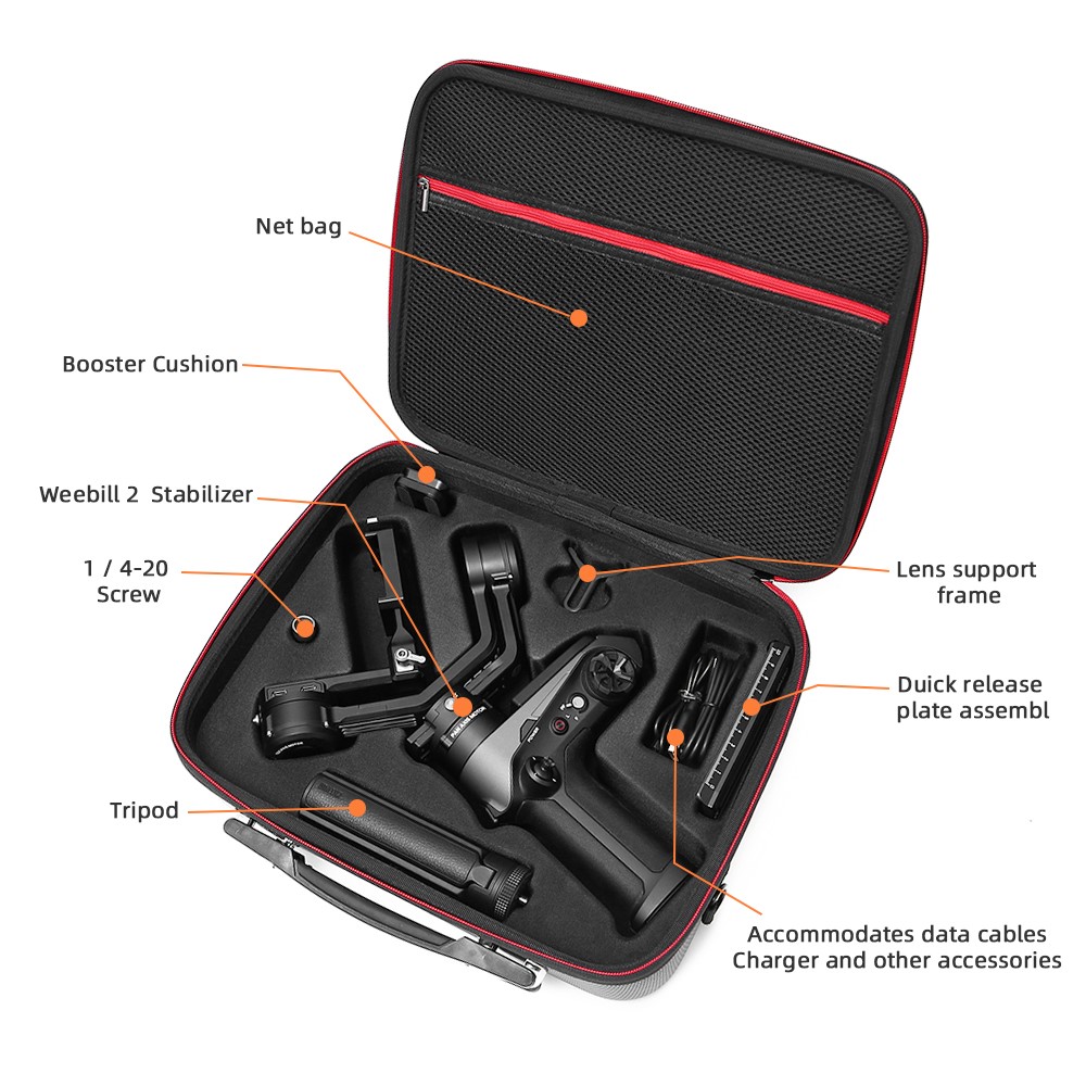 EWB8800 Portable Shoulder Bag Handbag Carrying Case with Shoulder Strap for Zhiyun Weebill 2-3