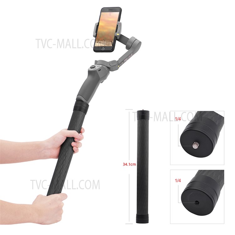 Max2888 Universal Carbon Fiber Extension Rod Pole for DJI OM 4 / Zhiyun Bar / Ronin S / Feiyu Vimble 2 Smooth 4 / OSMO Mobile 3/2 Stick Stabilizer-8