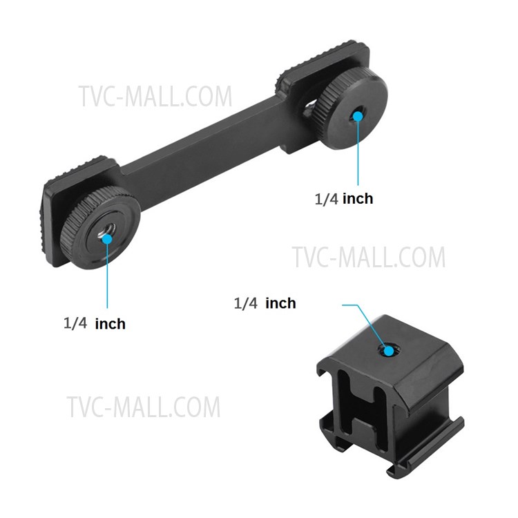 HSP0013 LED Video Fill Light Mount Cold Shoe Microphone Holder for DJI OM 4 / OSMO Mobile 2/3 / Zhiyun Smooth 4 / Feiyu Vimble Vlog Pocket-3