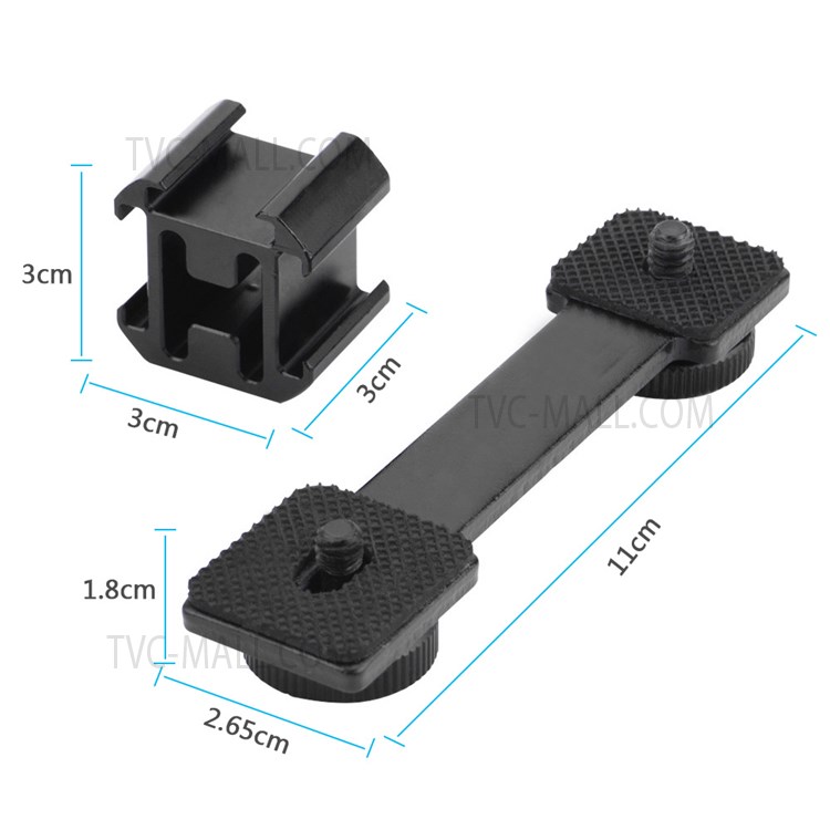 HSP0013 LED Video Fill Light Mount Cold Shoe Microphone Holder for DJI OM 4 / OSMO Mobile 2/3 / Zhiyun Smooth 4 / Feiyu Vimble Vlog Pocket-4